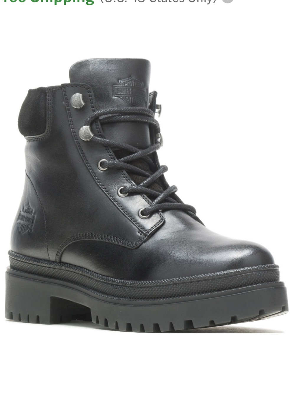 NEW Harley-Davidson Women's tressler WP Black leather motorcycle boots size 9M